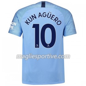 Completo Calcio Manchester City Kun Aguero 10 Divisa Prima 2018/2019